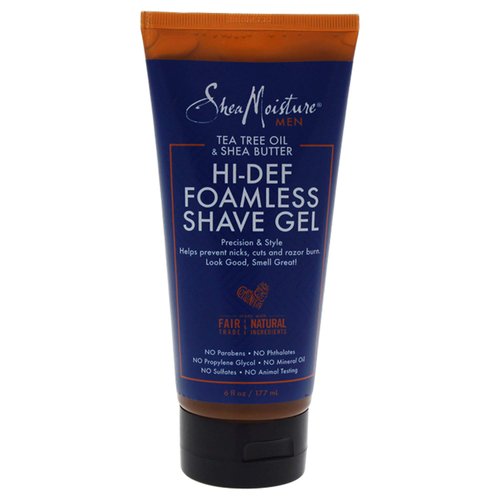 SheaMoisture Foamless Shave Gel Shave Gel for Men Tea Tree Oil and Shea Butter Shaving Gel with Shea Butter 6 oz