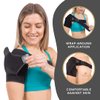 BraceAbility Shoulder Support Brace - Copper Arm Immobilizer Compression Sleeve for Torn Rotator Cuff, Labrum Tears, Bursitis, Impingement Injury Treatment, Dislocation Relief for Men and Women (S/M)