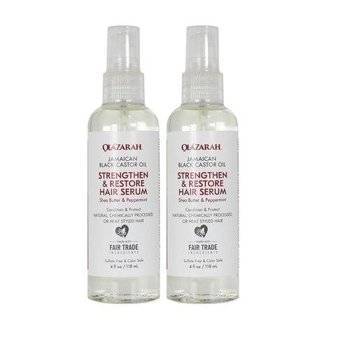OLAZARAH Jamaican Black Castor Oil Strengthen & Restore Hair Oil Serum - Natural Growth, Repair, and Shine Treatment, (Lot of 2)