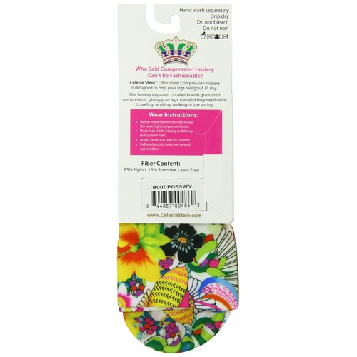 Celeste Stein Therapeutic Compression Socks, Cayle, 15-20 mmhg, 1-Pair