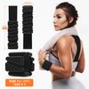 Wrist Weights, Ankle Weights for Women Men, Adjustable Wrist Weighted Bracelet for Home Gym Workout, Running, Yoga, Exercise, Strength Training, Set of 2 (1LB Each)-Black