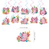 32Pcs Axolotl Hanging Swirl Birthday Party Supplies Swirl Axolotl Ceiling Hanging Decoration for Axolotl Birthday Party Hanging Ornaments Decoration