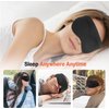 AMAZKER Sleep Eye Mask for Men Women 3D Contoured Cup, Concave Molded, Block Out Light, Molded Soft Comfort Eye Shade with Adjustable Strap for Travel (KT-Black, 1 Count (Pack of 1))