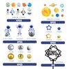 40PCS Astronaut Space Cake Toppers Outer Space Astronaut Figurine Meteorite Planet Rocket Stars and Gold Silver Ball Space Theme Cake Decorations for Baby Shower Kids Birthday Party Supplies
