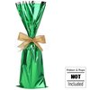 MT Products Metallic Mylar Wine Green Gift Bags for Bottles Sparkle Look - Great for a Wine Pull - (25 Pieces) (Ribbon and Rope Not Included)
