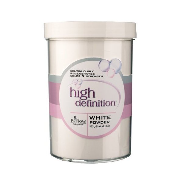 EZ Flow High Definition Powder False Nails, White, 16 Ounce by EzFlow