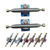 Leefai Professional Fingerboard Trucks 32-34mm Wide -Standard Shape G3-Single Axles Truck- Inverted Kingpin-Mini Finger Skateboard Tool -Screws Hardware,Plating Baseplate (Blue, 32MM)