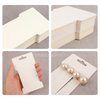 Framendino, 100 Pack Hair Clip Display Cards Rectangular Hair Bow Holder Cards, White Cardboard Barrettes Jewelry Display Holder for Hair Accessories Display Organizing