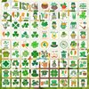 EMOME 204 Sheets Individually Wrapped Shamrock Glitter Tattoos Stickers, Irish Stickers for St Patricks Day Decorations Accessories, St Patricks Day Glitter Temporary Tattoos for Party Favors Supplies