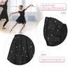 MOLLDAN Girls Dance Leotards for Ballet Dress Shiny Skirt Ruffle Sleeve Crisscross Back(QT4043-06-M) Black