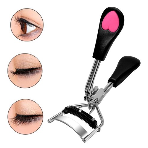 Pinkiou Eyelash Curlers with Comb and Eeylash Separator Set Professional Lash Curler with Built-in Comb Ergonomic Heart-Shaped Handle and Eyelash Comb Tool for Daily Makeup