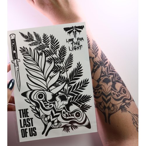 The Last of Us 2 Ellie Long Lasting Tattoo | TLOU Cosplay Stickers for Body | Semi-Permanent Waterproof Fake Tattoos | Props Body Sticker Lasts 7-14 days