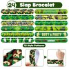 Cherisnowy 48 Military 24PCS MilitaryTemporary Tattoos Sticker 24PCS Slap Bracelets Perfect for Themed Birthday Party Favors Baby Showers or Classroom Rewards Ideal Decor and Gifts for Girls and Boys