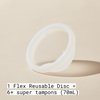Flex Reusable Disc | Reusable Menstrual Disc | Tampon, Pad, and Cup Alternative | Capacity of 6 Super Tampons | Lasts for Years | Includes Carrying Pouch & 2 Free Disposable Discs