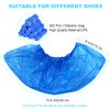 200Pcs/100Pairs Waterproof Shoe Covers Disposable Non Slip, Disposable Shoe Covers for Indoors, Premium Shoes Protectors Boot Covers, CPE Plastic Shoe Booties for Shoes Covers, Fit All Men&Women DHOOZ