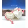 3D Printed Dragon with Dragon Egg, Full Articulated Gemstone Dragon, White and Pink Gemstone Dragon, Executive Desk Toy, Fidget Toys for Autism/ADHD D063WP