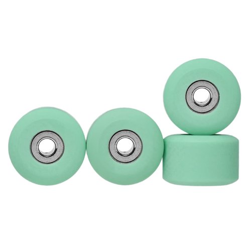 Teak Tuning Apex 71D Urethane Fingerboard Wheels, New Street Shape, 7.7mm Diameter, Ultra Spin Bearings - Made in The USA - Mint Colorway