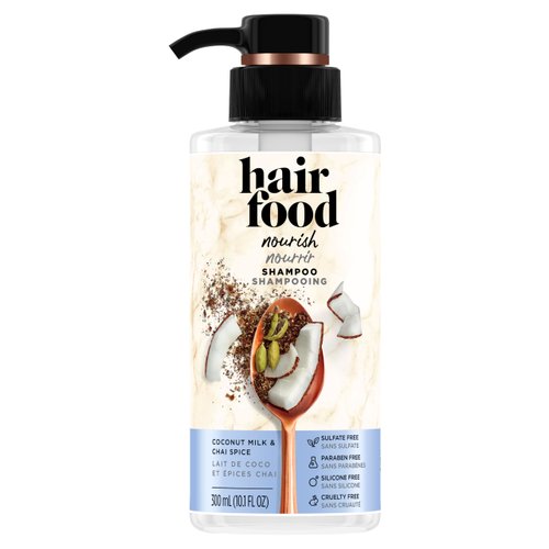 Hair Food Shampoo Coconut Milk and Chai Spice, Avocado & Argan Oil, 10.1 Oz