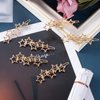 HINZIC 6Pcs Gold Star Hair Clips Vintage Cluster Star Hair Pin Barrettes Metal Hoop Star Head Clip Space Hair Accessories for Women Girls Gift