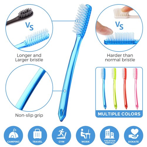 Zopeal Extra Hard and Firm Bristle Toothbrush Huge Head Toothbrush Full Head Toothbrush Manual Toothbrush for Cleaning Tooth Stain Whitening Teeth Toothbrush