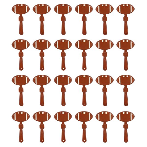 Beistle 24-Pack Football Clappers for Party Favors, 7-Inch,Brown/White