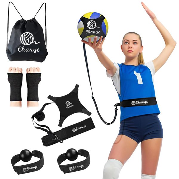 Volleyball Training Equipment Aid, Adjustable Volleyball Rebounder, Easy Practice Serving, Setting, and Spiking, Excellent Single Serve and Spike Trainer for Indoor and Outdoor Use, Volleyball Gift.