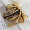 2 Pcs Bow Banana Hair Clip Ribbon Vertical Bowknot Ponytail Claw Clip Solid Color Ponytail Holder Hair Accessories for Women Girls Banana Barrette Claw Hairpin