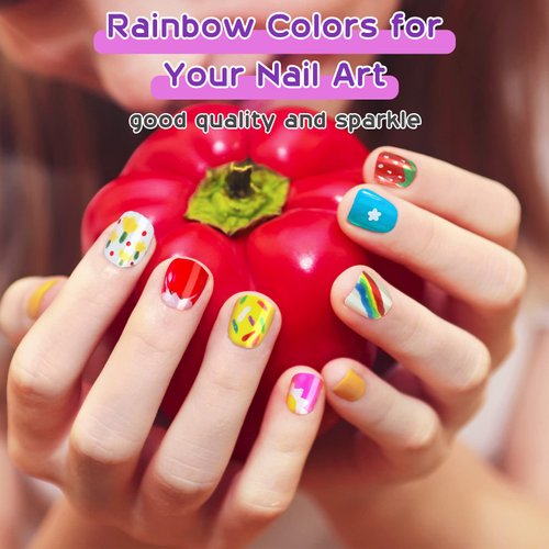 BATTOP Kids Nail Polish Set for Girls, Nail Art Kit for Girls with Nail Dryer & 2 in 1 Water Based Nail Polish & 3D Decoration & Sticker and Nail Flier - Idea Birthday Gifts for Girls 7 8 9 10 11 12