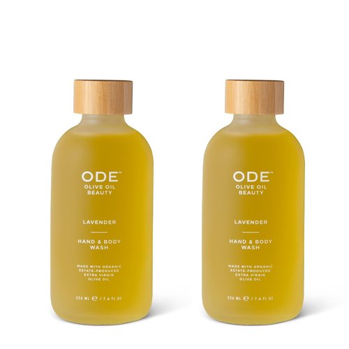 McEvoy Ranch Lavender Hand & Body Wash (2-pack) by ODE Olive Oil Beauty, Organic EVOO, California Made, Nourishing Foaming Wash