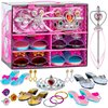 Toyvelt Princess Dress Up Shoes and Jewelry Boutique - Pretend Play for Little Girls Set Incl 4 Pairs Princess Shoes and Lots of Accessories - Toddler Girl Toys (Classic Edition)