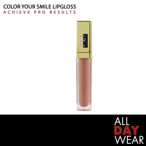 Gerard Cosmetics Color Your Smile Lip Gloss Nude | Super Pigmented Nude Lip Gloss with LED Light and Mirror | Shiny Finish | Hydrating Liquid Lip Color | Cruelty Free and Made in USA