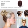 Extra Small Bun Makers for Kids, 6 PCS Chignon Donut Sock Forms for Girls, Mini Doughnut Shapers for Short and Thin Hair (2 Inch, Dark Brown)