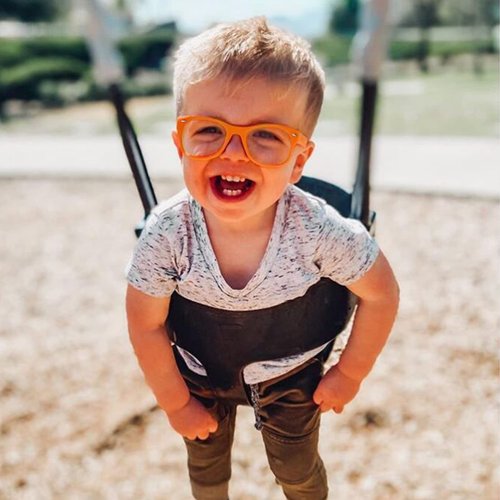 SUNOVELTIES 12 Pack Kids Orange Pretend Play Glasses Bulk, Boys Girls Birthday Party Favors No Lens Frame Fake Glasses