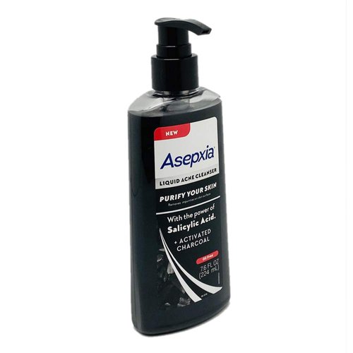 AASEPXIA Liquid Acne Treatment Cleanser with Activated Charcoal and Salicylic Acid, 7.6 Ounce