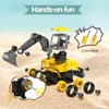 TOYTWIST Take Apart Toy Excavator with Electric Screwdriver, Hands-on Skill Remote Control Toy Car Construction Set Indoor/Outdoor Play STEM Learning Game, Toy for 6+ Boys and Girls