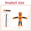 QWQR Changing Shape Robot Toy, Suction Cup Toys,Autism Sensory TelescopicPop Tubes Fidget Toys,Parties Birthdays, Easter, Valentine's Day TravelParty Game. (Multicolor 12pcs)