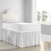 Ruffled Dorm Sized Bed Skirt Twin XL-College Dorm Bed Skirt - Extra Long Dorm Room Bed Skirt - Extended Bed Skirt Twin XL Perfect for College Loft Beds - White Dorm Bed Skirt (Twin XL/32 Drop)