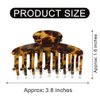 Big Claw Hair Clips 3.8 Inch Tortoise Banana Hair Clips for Women Girls Thin Hair French Design Celluloid Leopard Print Strong Hold Hair Clips for Thick Hair, 2 Color Available (2 Packs)