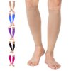 TOFLY® Calf Compression Sleeve for Men & Women, 1 Pair, Footless Compression Socks 20-30mmHg for Leg Support, Shin Splint, Pain Relief, Swelling, Varicose Veins, Maternity, Nursing, Travel, Beige XL