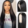 Legendhair Glueless V Part Wig Human Hair Straight Brazilian Virgin Human Hair Wigs for Black Women Upgrade U Part Human Hair Wig Full Head Clip In Half Wig No Leave Out U Part Wig 180% Density 14Inch