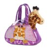 Aurora World Fancy Pals Peek-A-Boo Giraffe Pet Carrier Orange, 7 inches