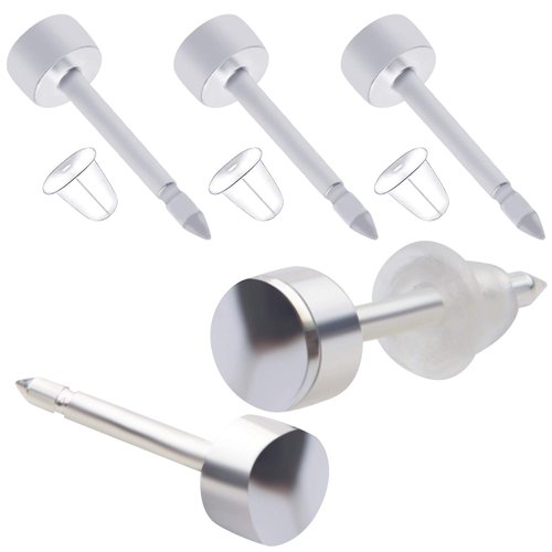 Ear Piercing Studs, 40pcs Stainless Steel Ear Piercing Stud Earrings Hypoallergenic Ear Nose Body Piercing Studs with 40pcs Earring Backs Anti-sensitive for Women Men Home Use, 15x1x4mm