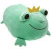 Plush Frog Stuffed Animal Frog with Crown Hugging Pillow Froggy Plushies Throw Pillow Froggie Anime Gift for Kids and Lovers in Birthday,Valentine's Day,Christmas (Green, 14-Inch)