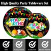 40Pcs Sports Theme Party Supplies Sports Party Plates Napkins Tableware set Baseball Football Soccer Basketball Rugby for Boy Birthday Party Decoration Favors 10 Guests (Sports Theme)