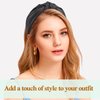 BEGOOD Headbands for Women Womens Knotted Wide Headbands Black Headband Fashion Top Knot Hairband Leopard Girls Headbands Hair Accessories 2Pcs