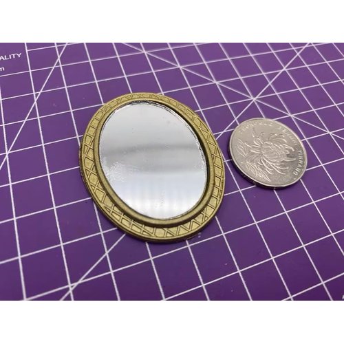 1 Pcs 1/12 Miniature Mirror Dollhouse Decoration Accessories,Miniature Dollhouse Dollhouse Accessories (2x1.6x0.1 inch)