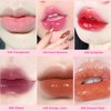 6 Colors Lip Oil, Hydrating Tinted Plumping Lip Gloss, Shiny Glow Non-sticky Nourishing Lip Care Oil
