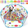 Palksky Cat Ball Pit with 210PCS Cat Toy Balls and 4PCS Cat Spring Toy, Interactive Cat Toys for Bored Indoor Cats Self Play, Cat Enrichment Toy for Interactive Fun and Exercise