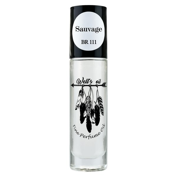 Well's Perfume Oil Roll-On 10 ml / 0.33 fl oz | Top Notes of Bergamot & Pepper | Alcohol-Free, Oil-Based & Long-Lasting (Inspired by Sauvage)
