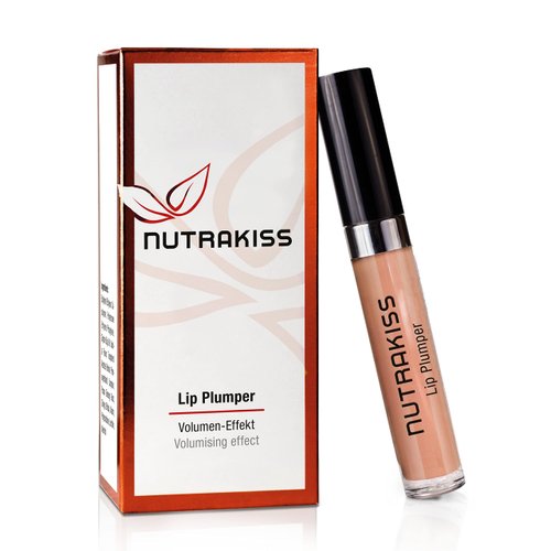 nutraCOSMETIC Nutrakiss Lip Plumper - Nude I Natural Plumping Lip Gloss with Niacin (Vitamin B3) I Clear Lip Plumper for Fuller Lips I Made in Germany I 5ml